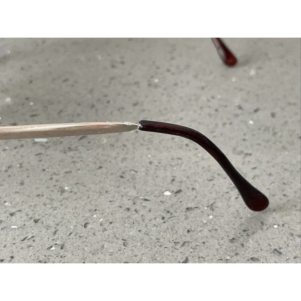 EYEGLASSES ECCA WM 5008 AM TORTOISE GOLD METAL FRAMES ONLY 52-18-135 red round
